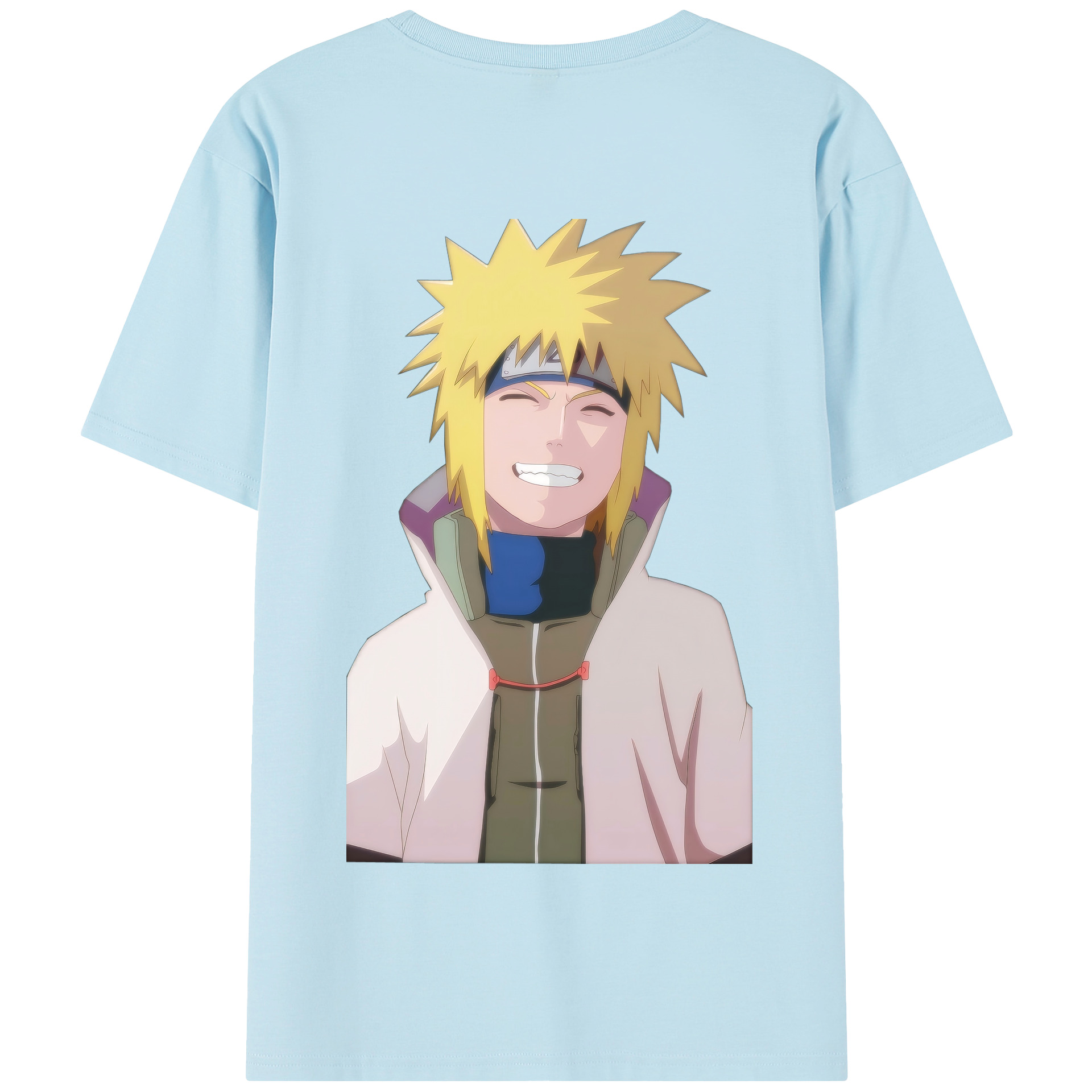 （画像用） NARUTO -ナルト- 波風 ミナト Namikaze Minato 綿100％半袖Tシャツ（背面プリント）